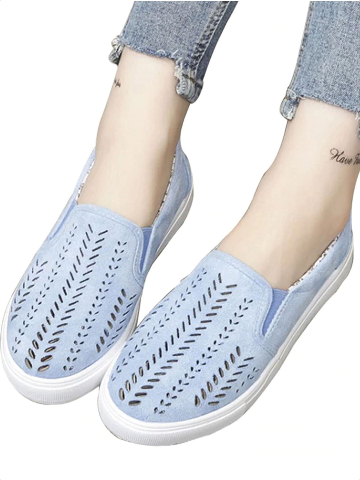 Womens Cut Out Canvas Shoes - Womens Shoes