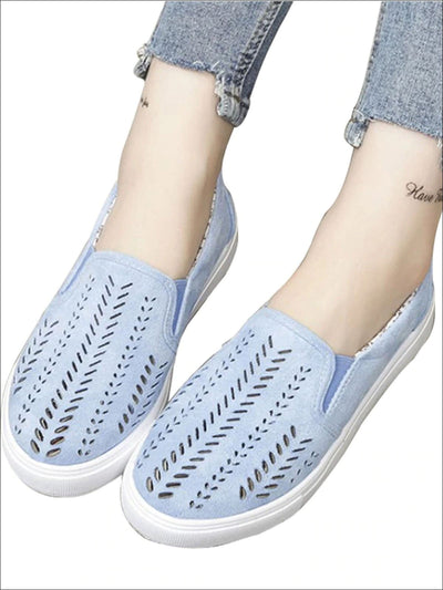 Womens Cut Out Canvas Shoes - Womens Shoes