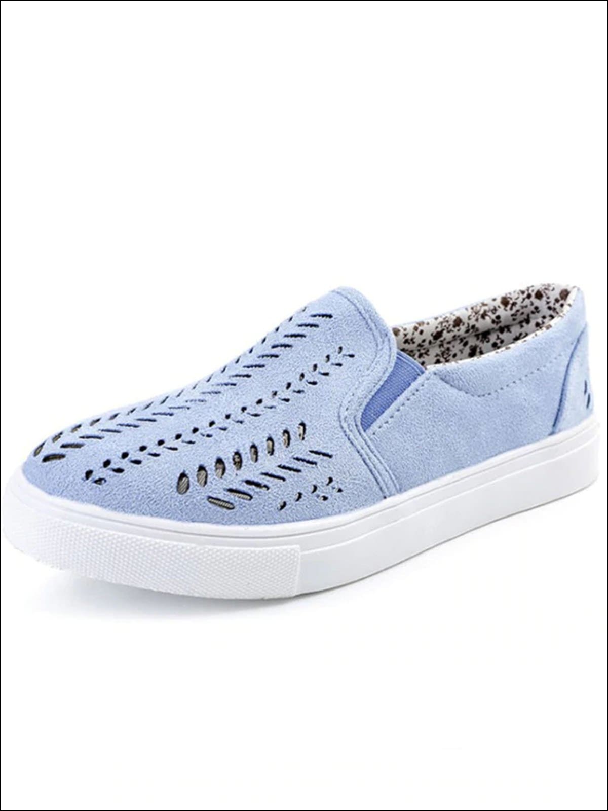 Womens Cut Out Canvas Shoes - Blue / 4 - Womens Shoes