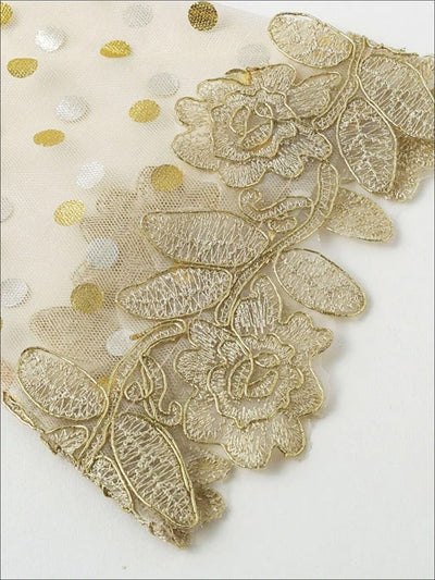 Womens Dotted Flare Sleeve Drawstring Mesh Wrap Dress - Womens Dresses