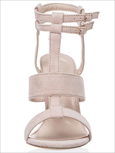 Womens Double Strap High Heel Sandals - Womens Sandals