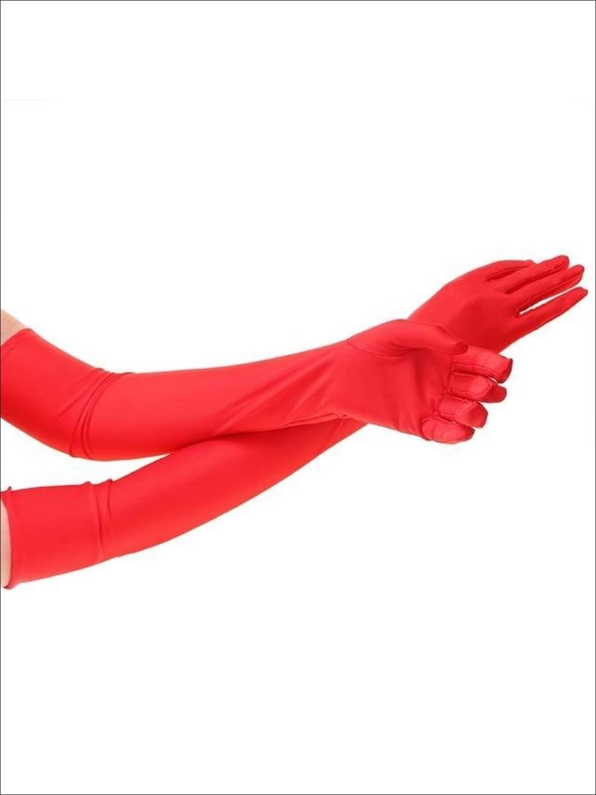 Halloween Accessories | Women's Elbow Satin Gloves | Mia Belle Girls