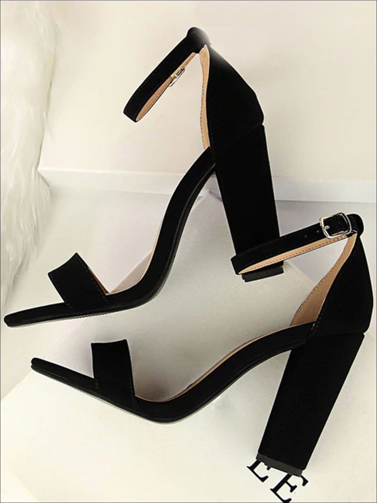 Womens Elegant High Heel Ankle Strap Sandals - Black / 4.5 - Womens Sandals