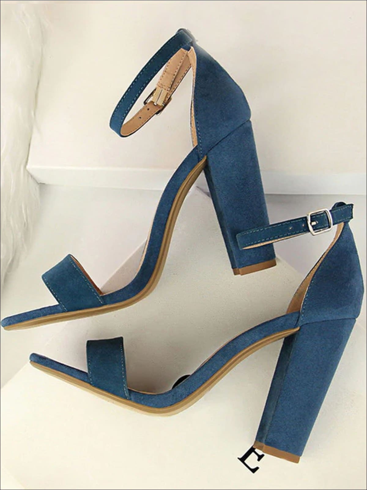 Womens Elegant High Heel Ankle Strap Sandals - Blue / 4.5 - Womens Sandals