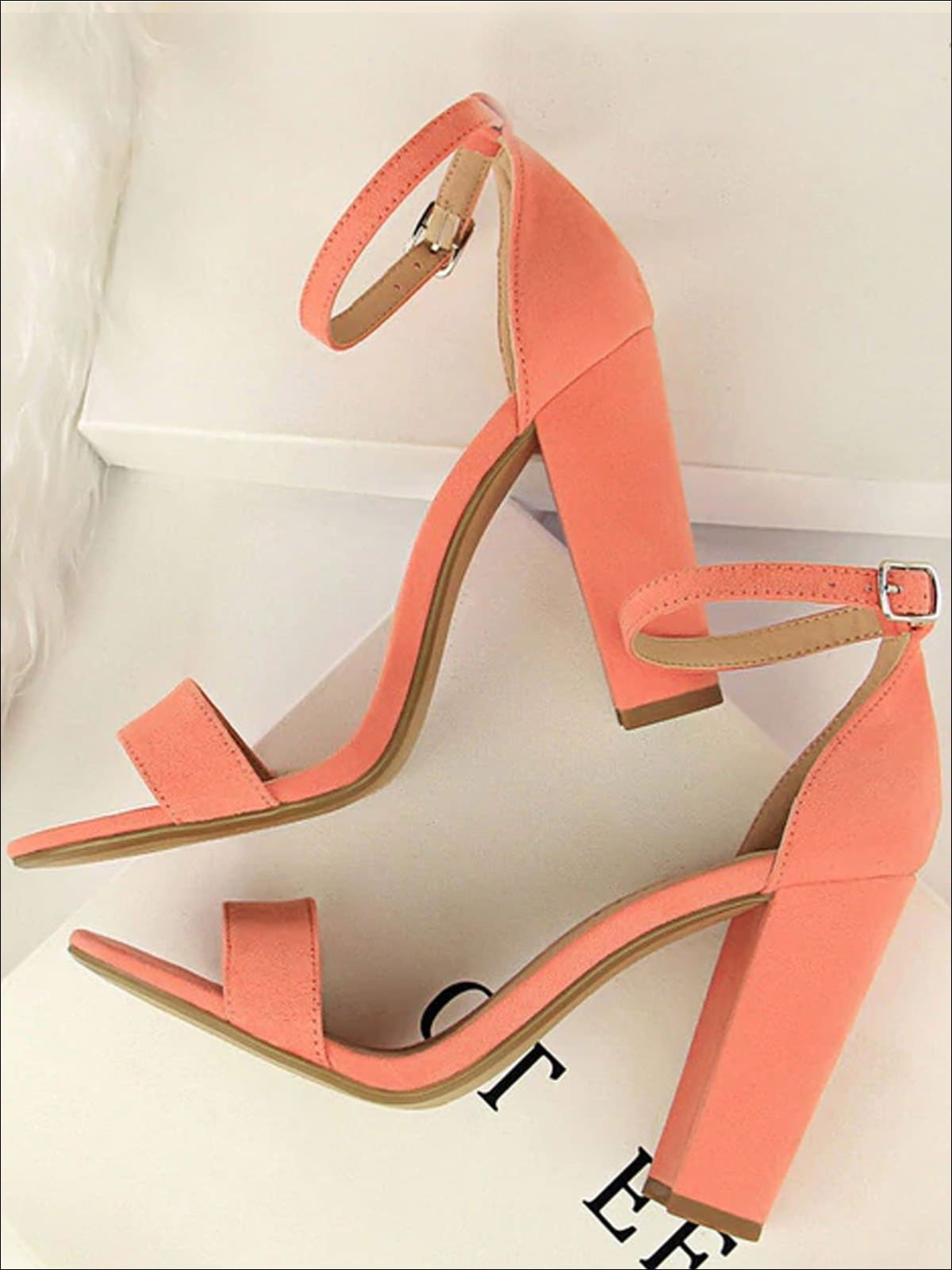 Womens Elegant High Heel Ankle Strap Sandals - Pink / 4.5 - Womens Sandals