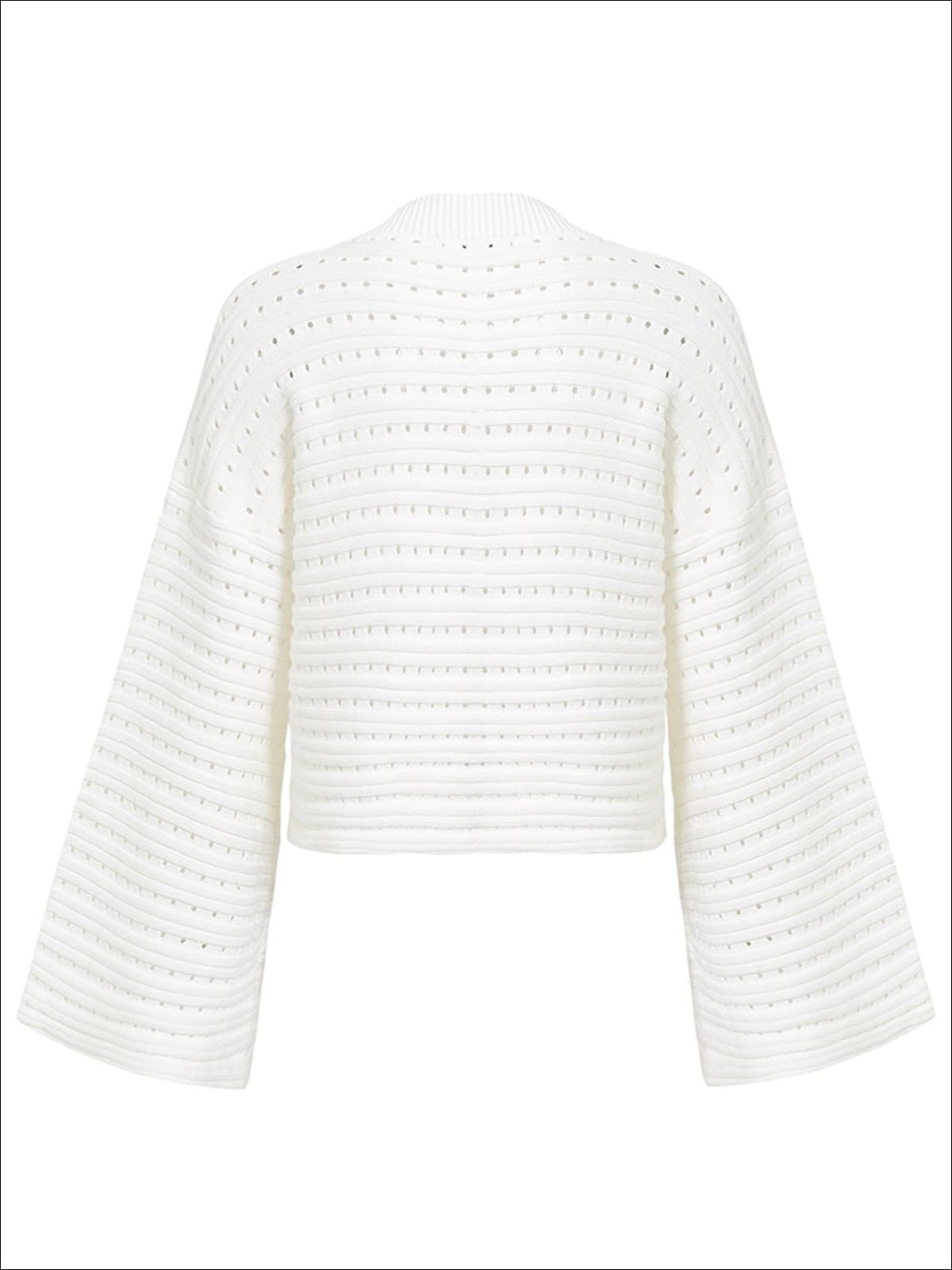 Womens Fall Knit Trumpet Sleeve Sweater - Womens Fall Sweaters