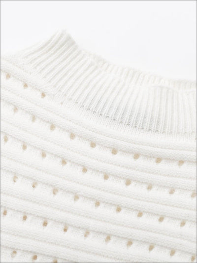 Womens Fall Knit Trumpet Sleeve Sweater - Womens Fall Sweaters