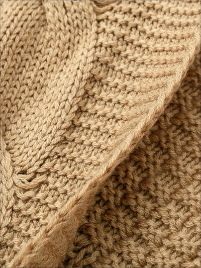 Womens Fall Twist Knitted Casual Cardigan - Womens Fall Outerwear