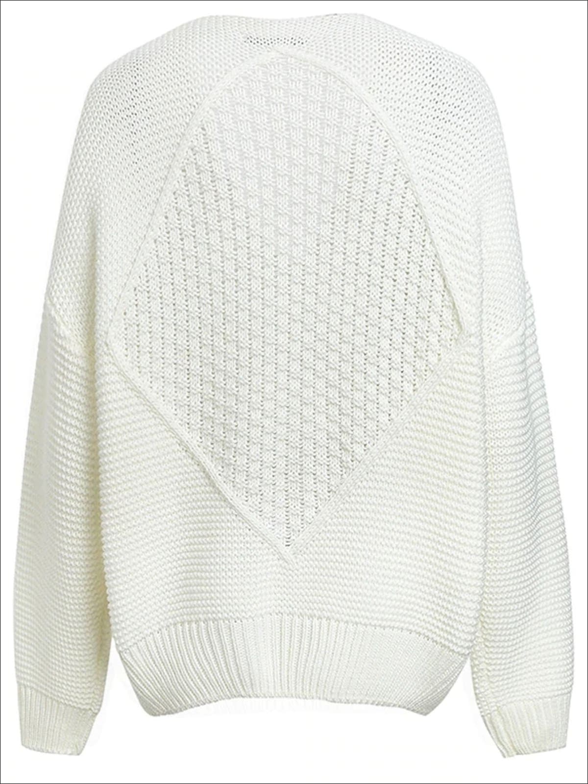 Womens Fall Twist Knitted Casual Cardigan - Womens Fall Outerwear