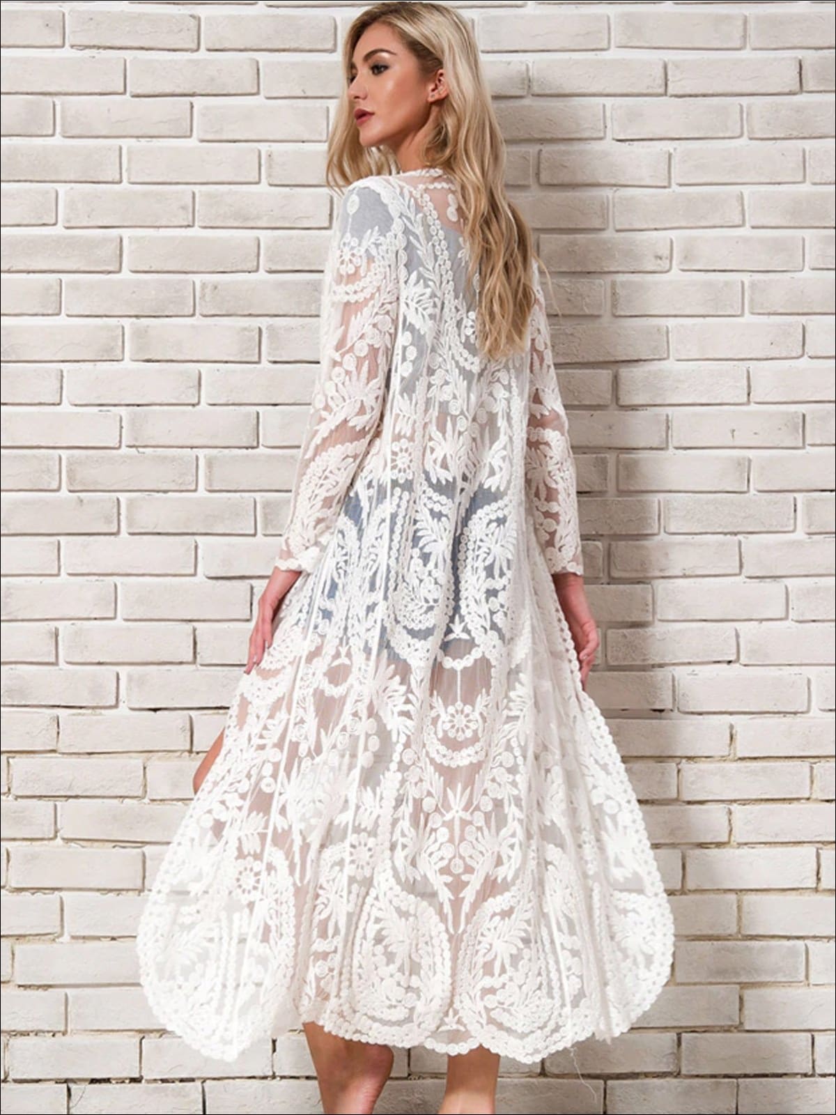 Womens Fashion Sexy Boho Chic Crochet Cover Up - Womens Fall Outerwear