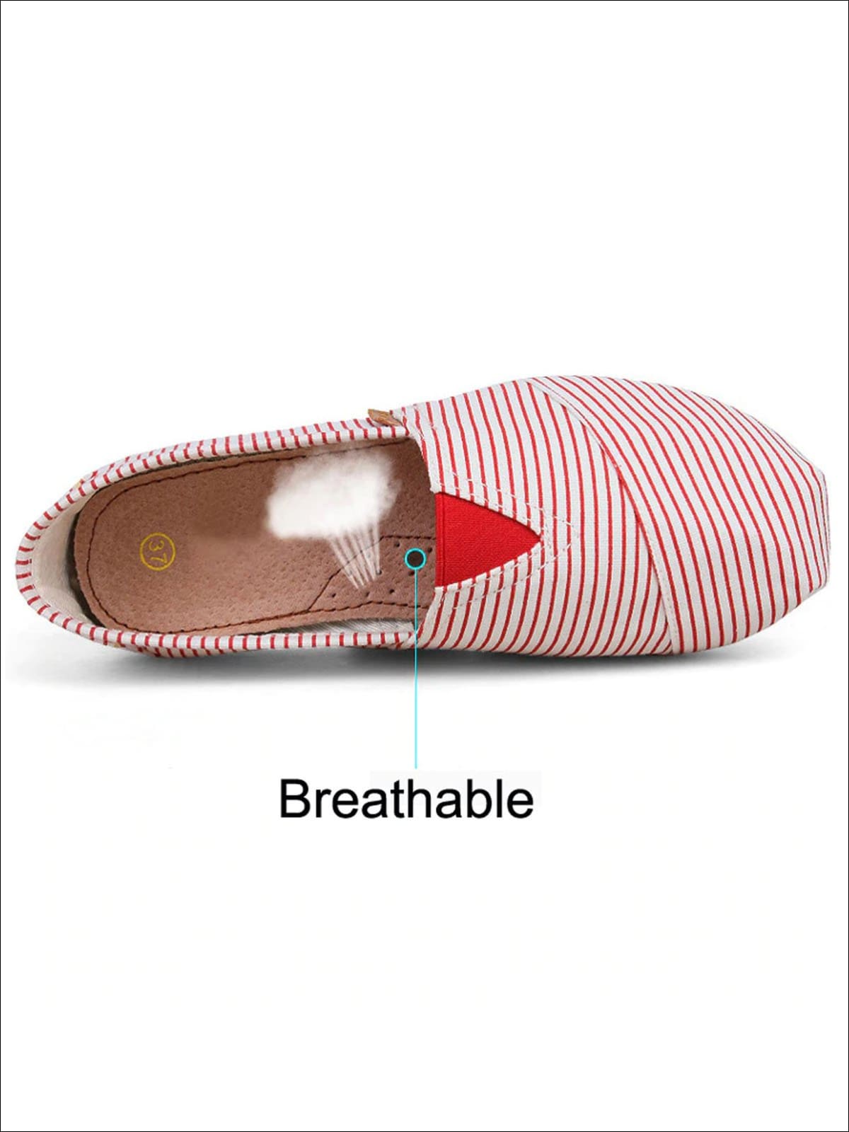 Womens Fashion Striped Canvas Shoes - Womens Shoes