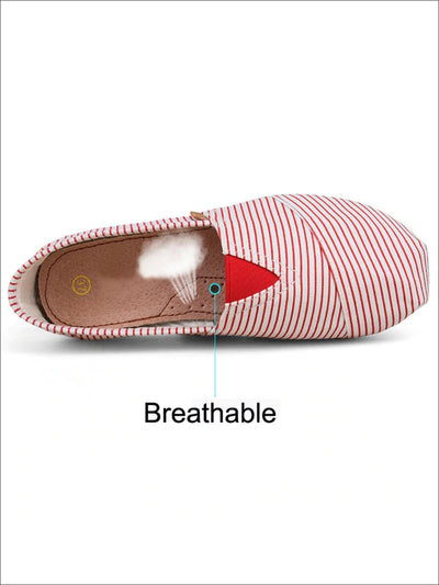 Womens Fashion Striped Canvas Shoes - Womens Shoes