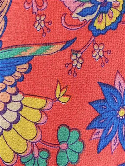 Womens Flare Long Sleeve Button Up Bohemian Blouse - Womens Tops