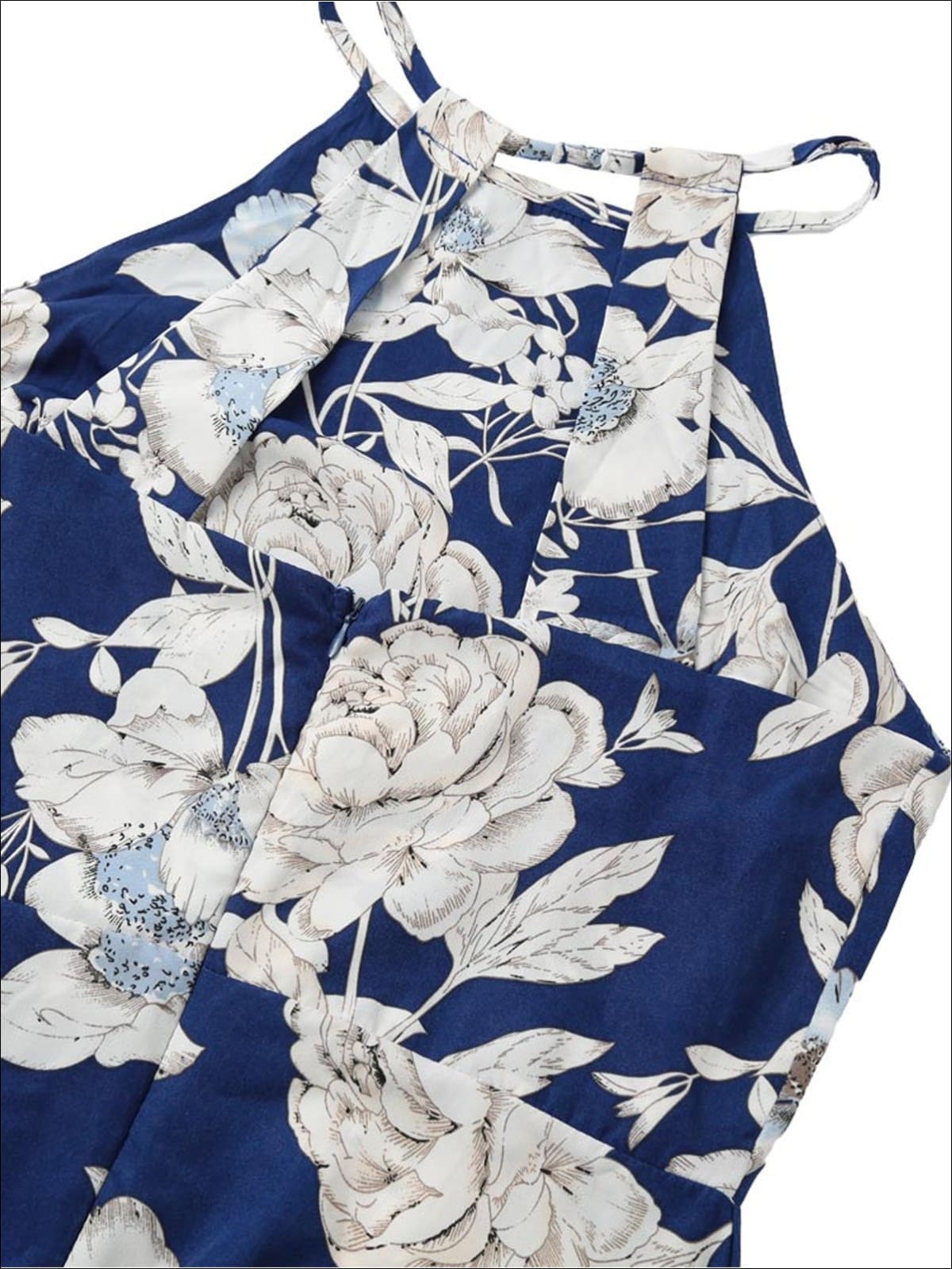 Womens Halter Floral A-Line Maxi Dress - Womens Dresses