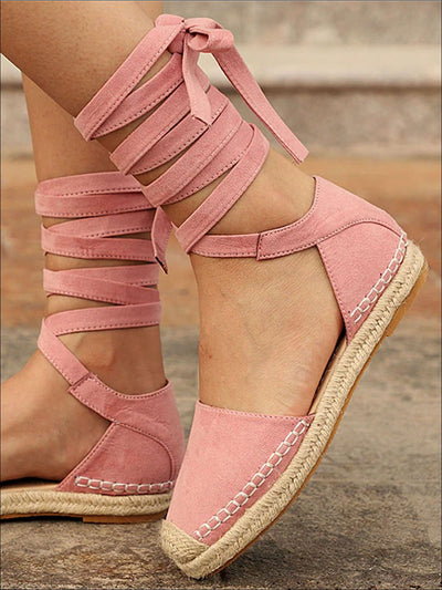 Womens Lace Up Espadrilles - Womens Shoes