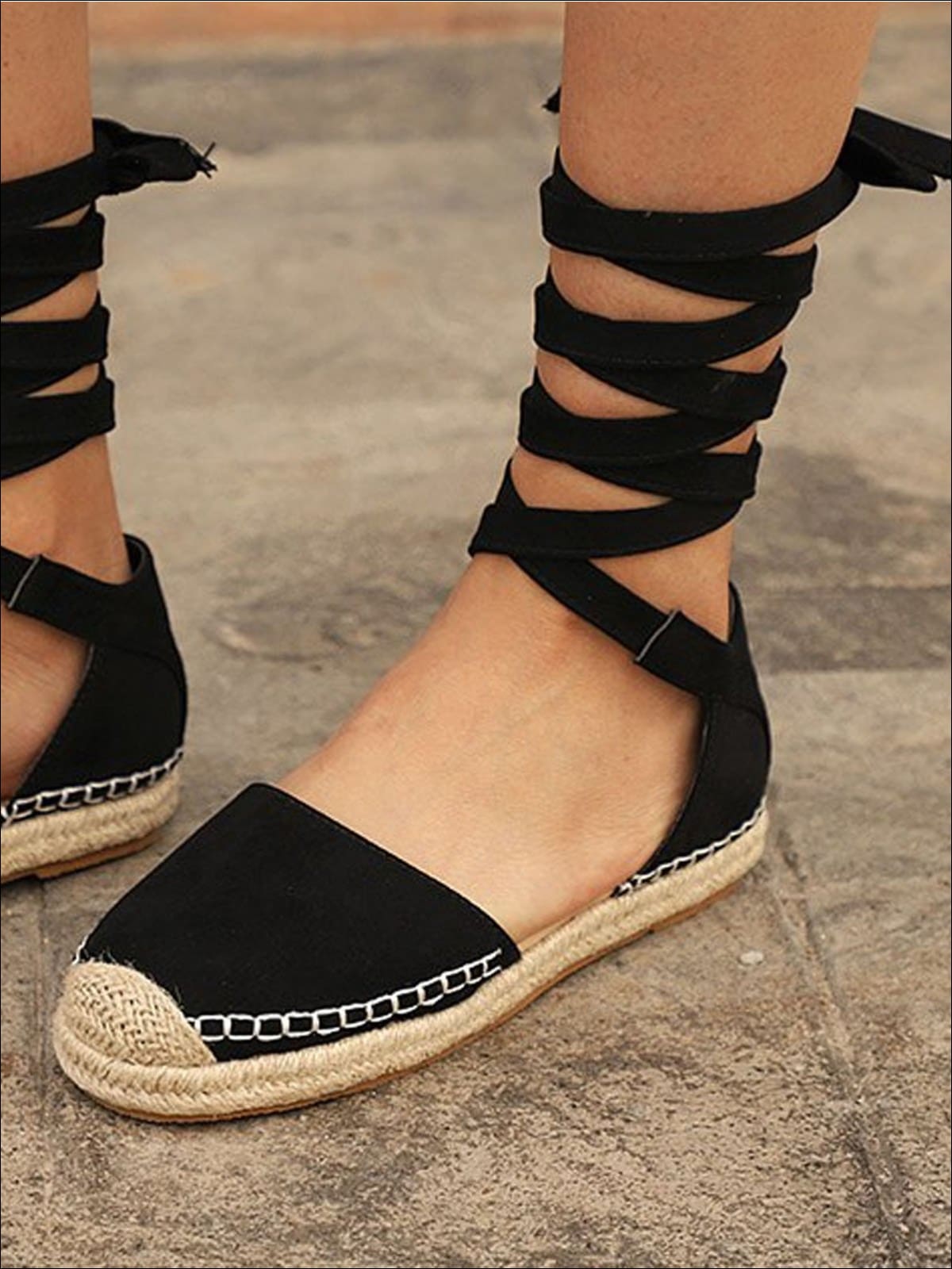 Womens Lace Up Espadrilles - Womens Shoes