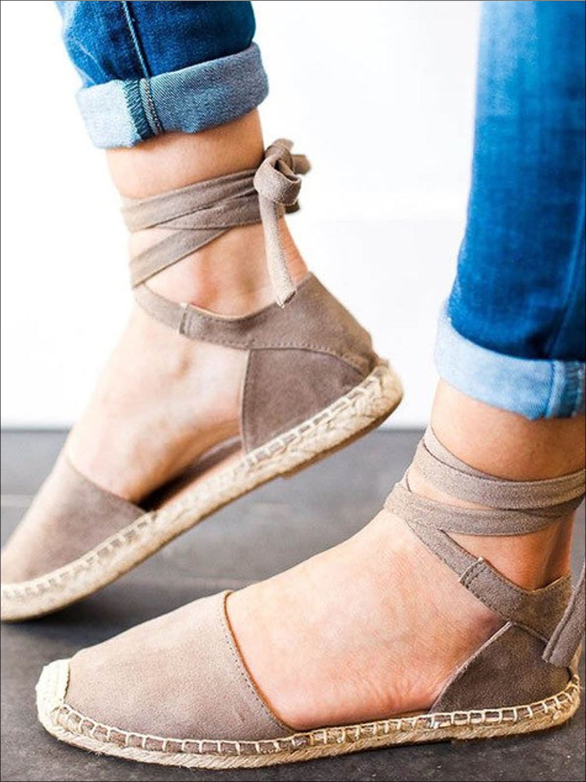 Womens Lace Up Espadrilles - Womens Shoes