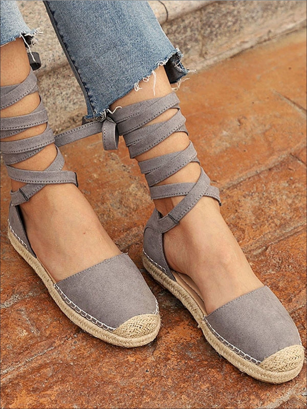Womens Lace Up Espadrilles - Womens Shoes