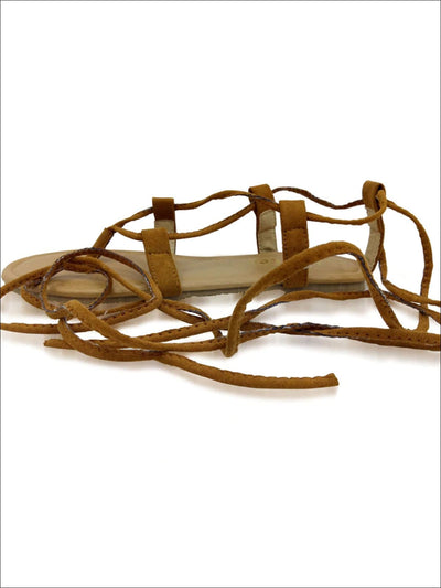 Womens Lace Up Greek Sandals (3 Color Options) - Womens Sandals