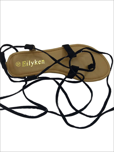 Womens Lace Up Greek Sandals (3 Color Options) - Womens Sandals