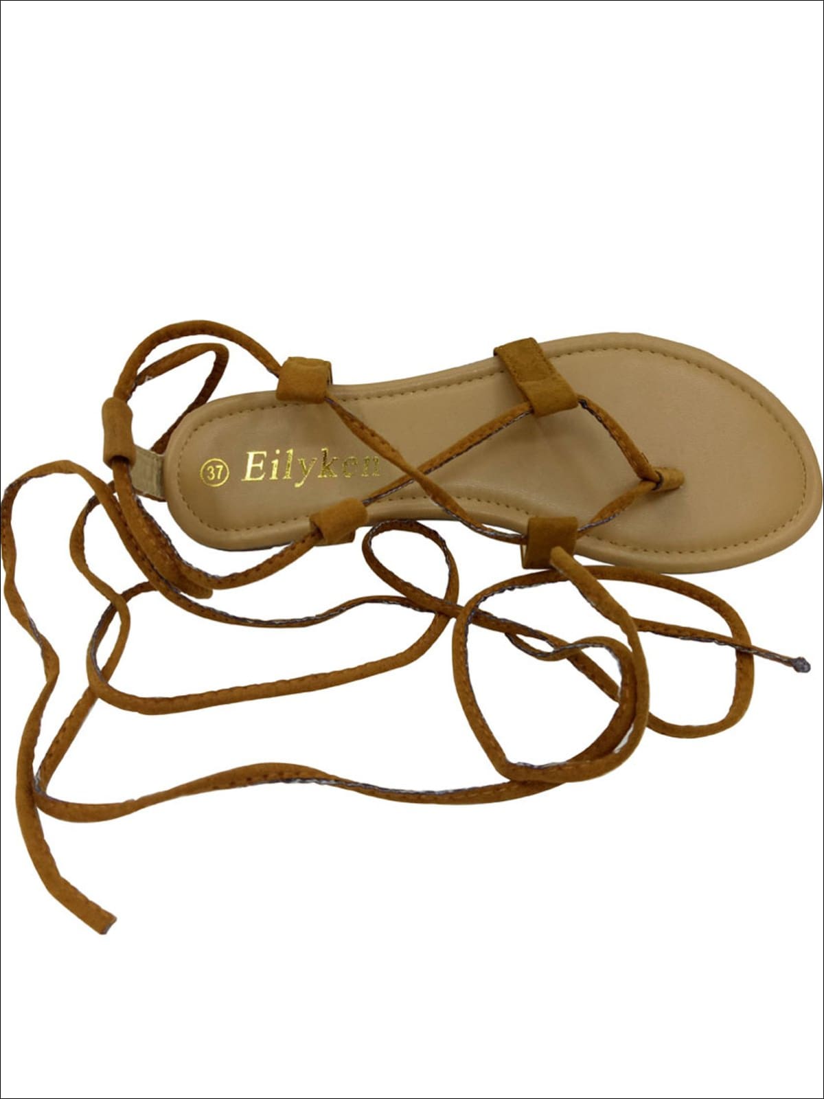 Womens Lace Up Greek Sandals (3 Color Options) - Brown / 3 - Womens Sandals