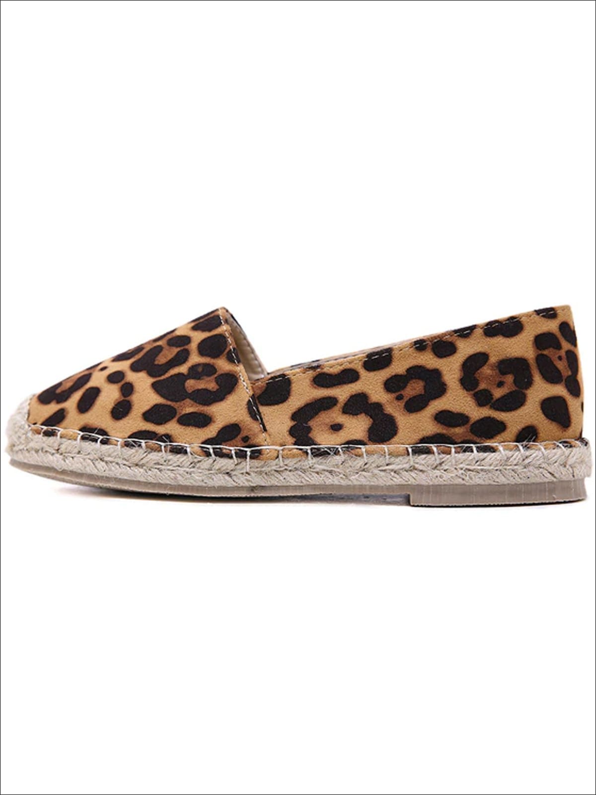 Womens Leopard Print Espadrilles Loafer Shoes - Womens Shoes