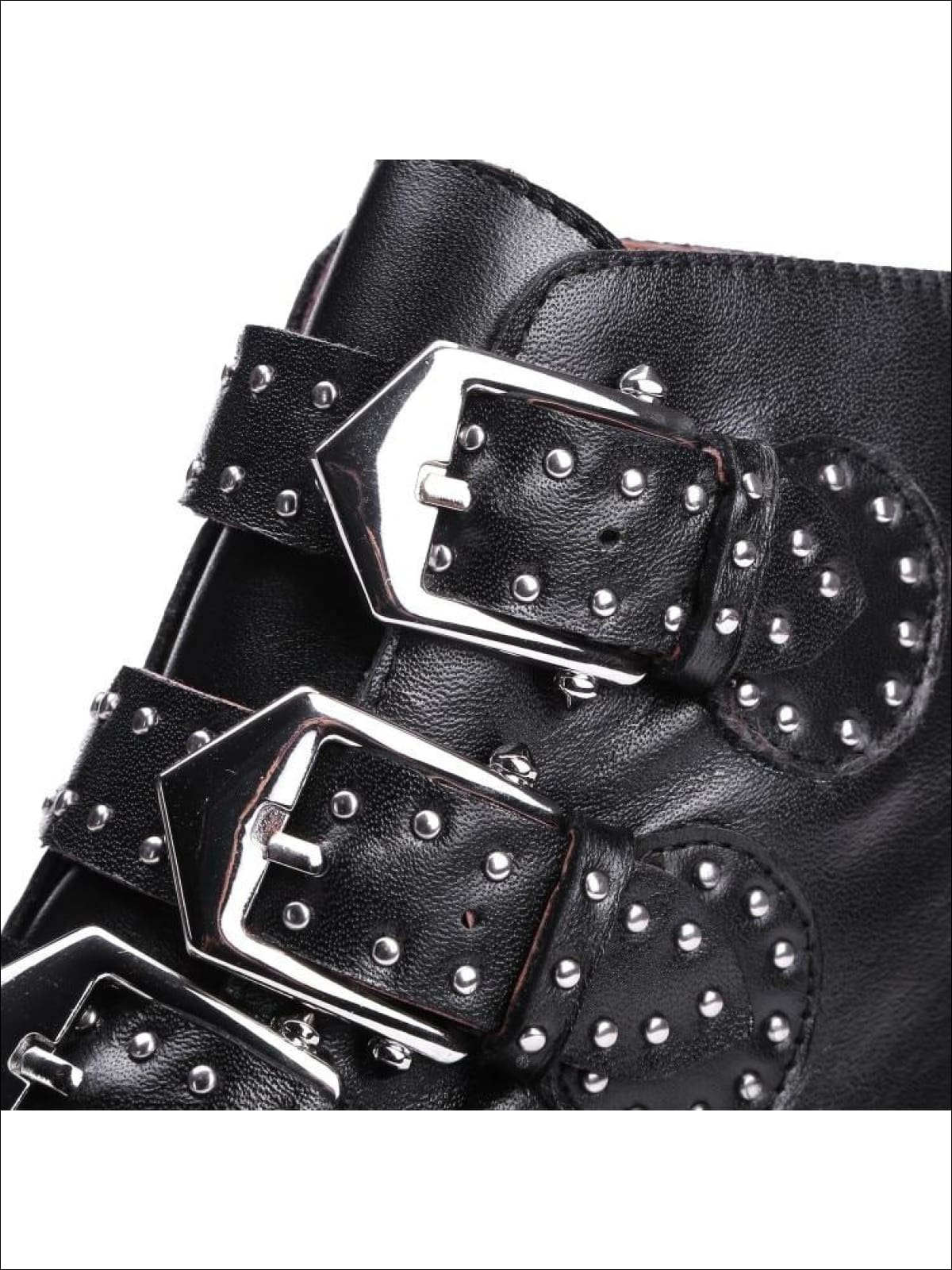 Womens Modern Synthetic Leather Rivet Ankle Boots - Womens Boots