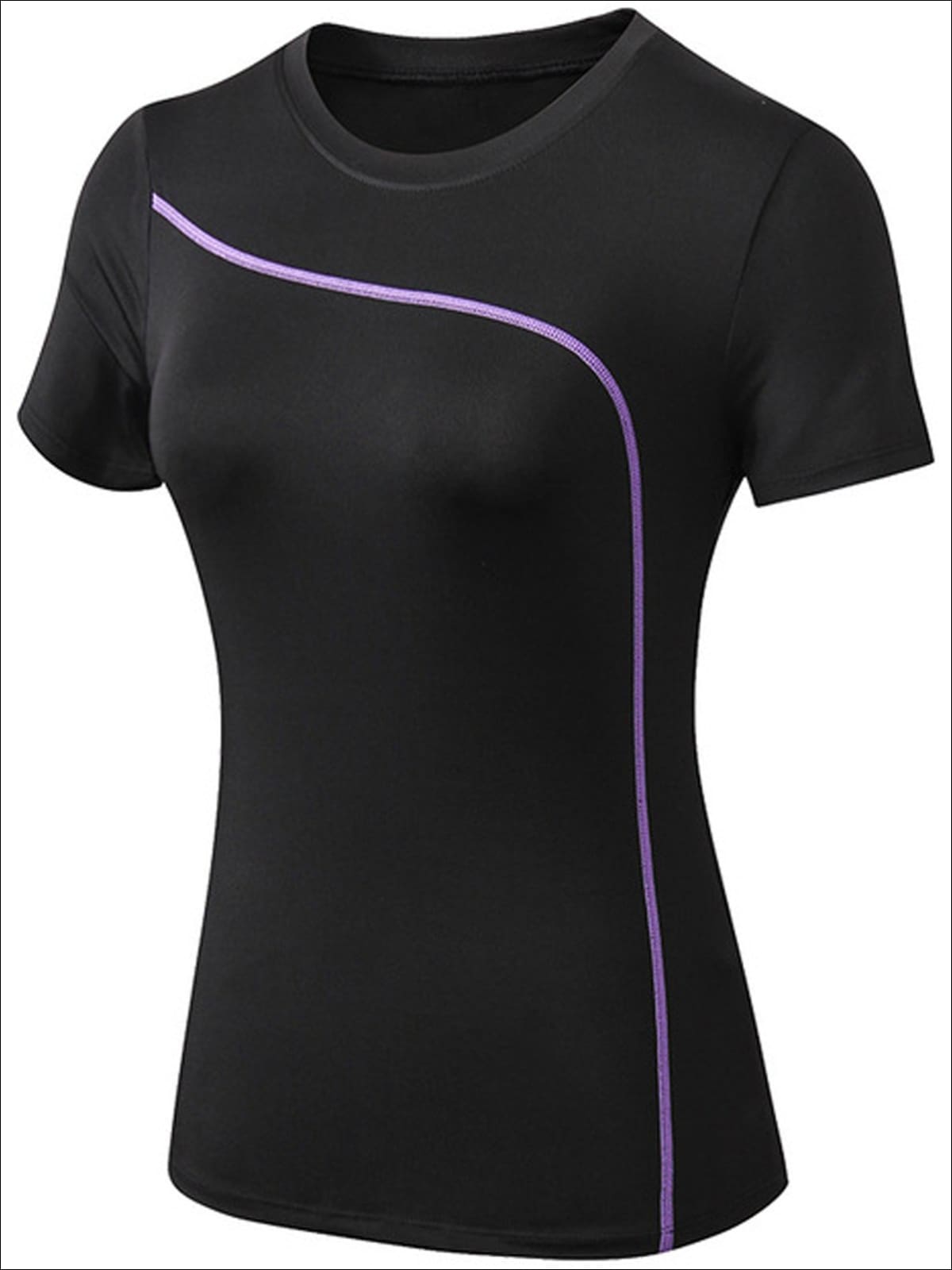 Womens Moisture-Wicking Active Top - Purple / S - Womens Activewear