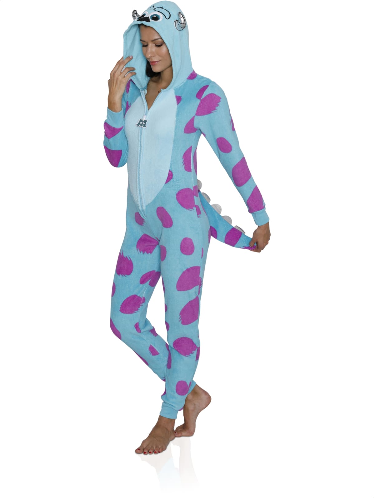 Womens Monsters Inc. Sulley Union Suit Onesie Pajama - M / Blue
