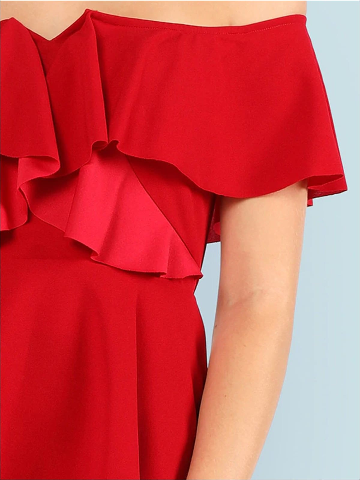 Womens Off The Shoulder Asymmetrical Peplum Blouse - Womens Tops