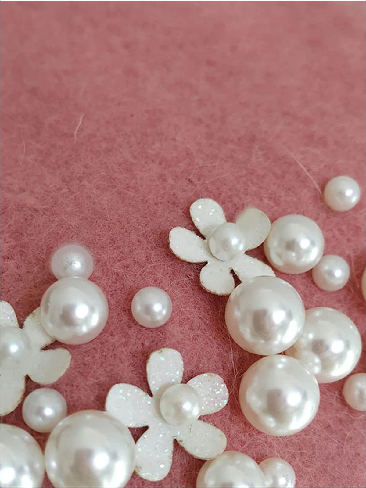 Womens Pearl Embellished Floral Applique Wool Beret - Womens Hats