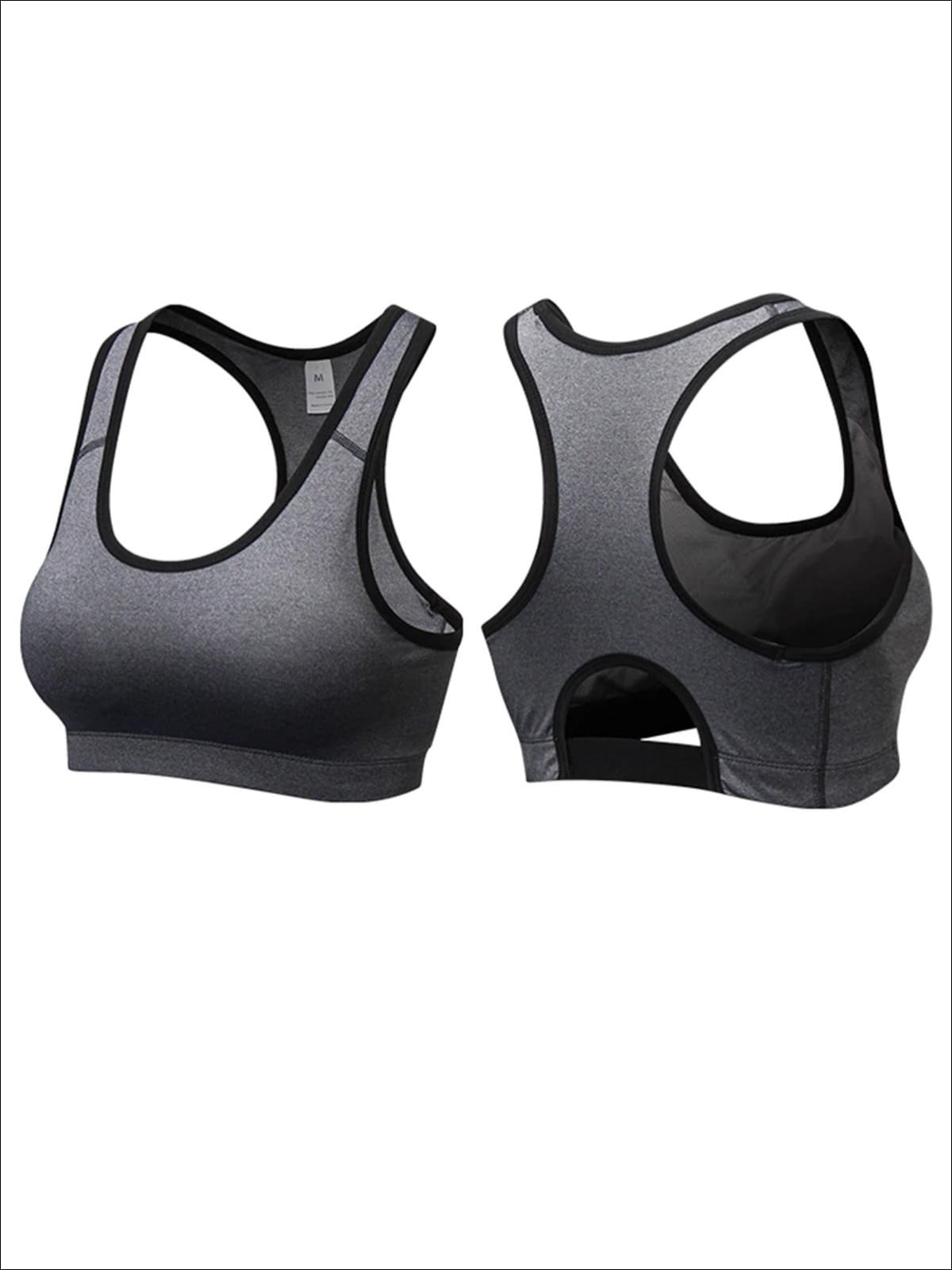 Womens Seamless Push Sports Bra - Grey / S - Womens Sports Bra