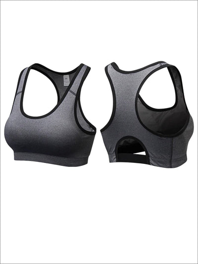 Womens Seamless Push Sports Bra - Grey / S - Womens Sports Bra