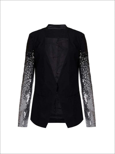 Womens Sequin Sleeve Blazer - Womens Fall Outerwear