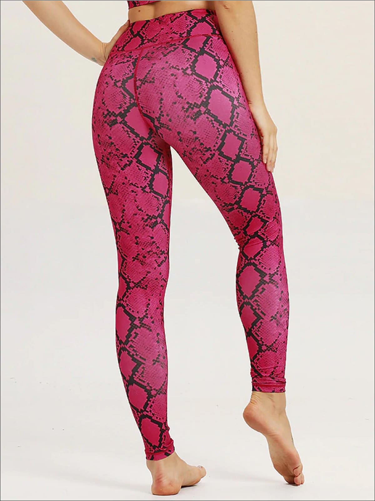Womens Snake Print Sports Bra & Leggings Set - Womens Activewear