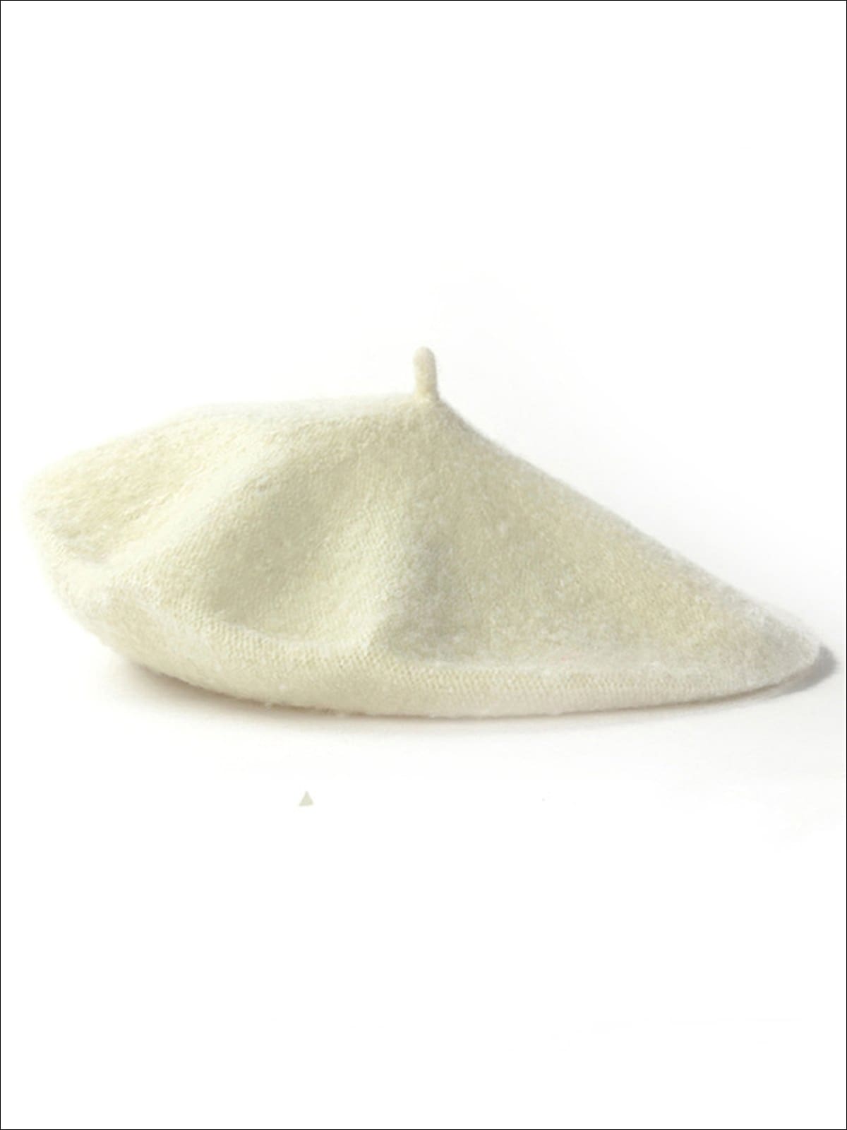 Womens Solid Color Wool Beret (Multiple Color Options) - White - Womens Hats
