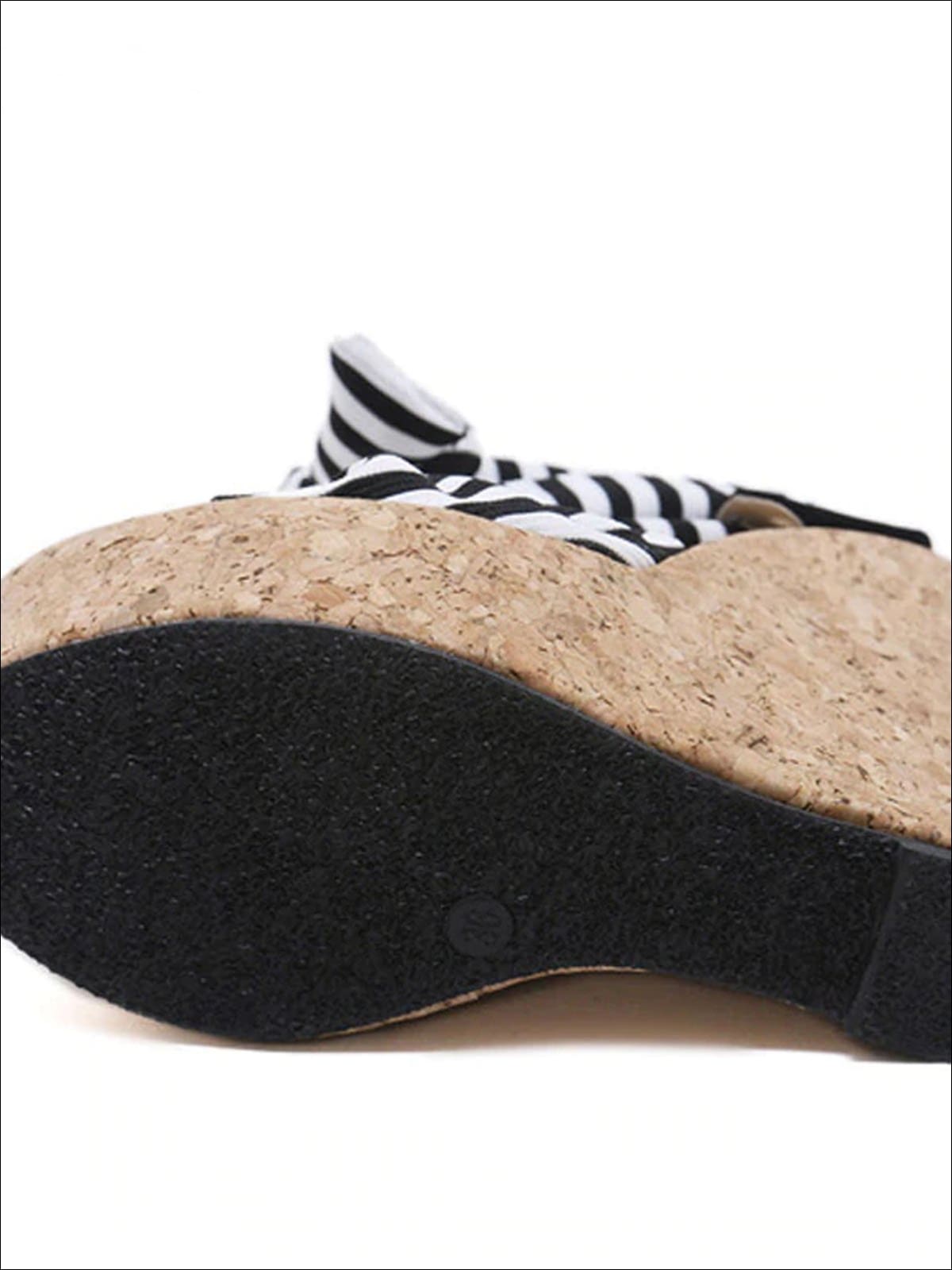 Womens Striped Ankle Strap Wedges - Womens Sandals