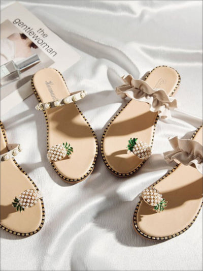 Womens Toe Ring Pineapple Sandals - Womens Sandals