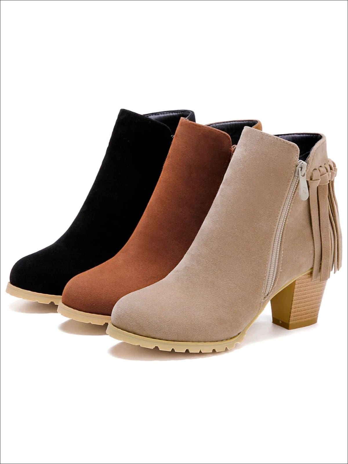 Womens Trendy Fringe Ankle Boots - Womens Boots