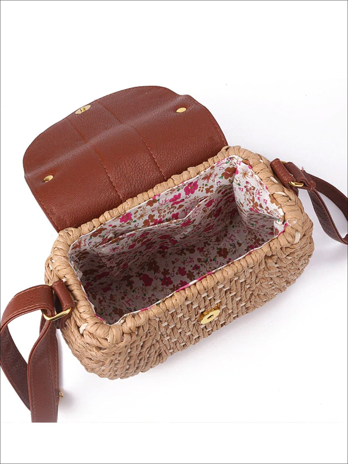 Womens Trendy Woven Bohemian Chic Messenger Bag - Womens Accessories