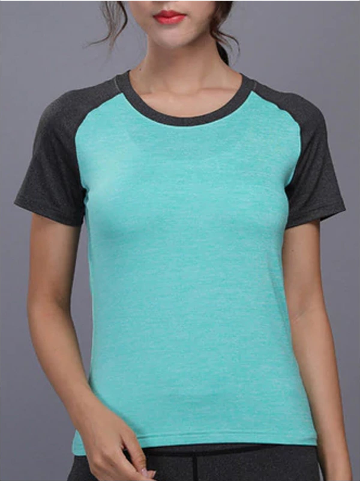 Womens Two Tone Fitness Top (5 Color Option) - Womens Activewear